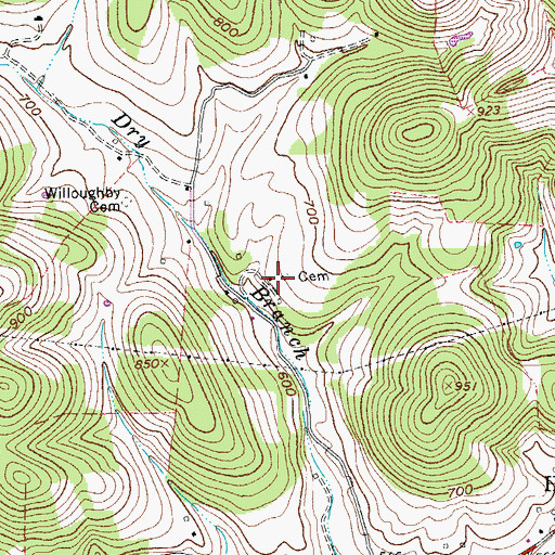 Topographic Map of Jones Cemetery, TN