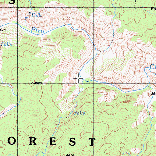 Topographic Map of Frazier Creek, CA