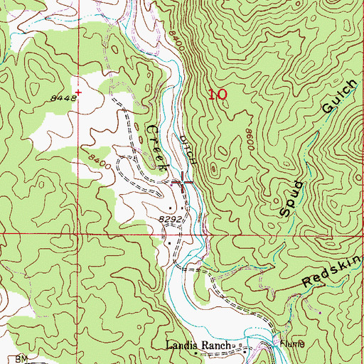Topographic Map of Flume Ditch, CO