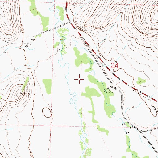 Topographic Map of Ford Ditch, CO