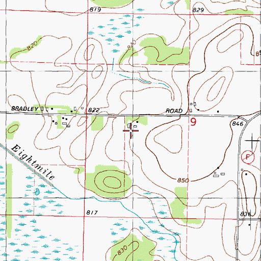 Topographic Map of Bradbo Farm, WI