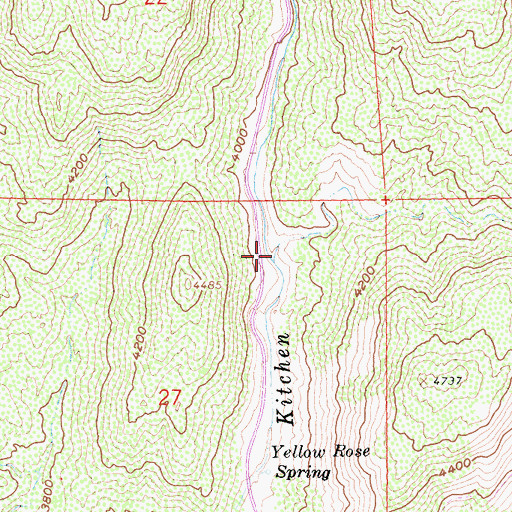 Topographic Map of Fred Canyon, CA