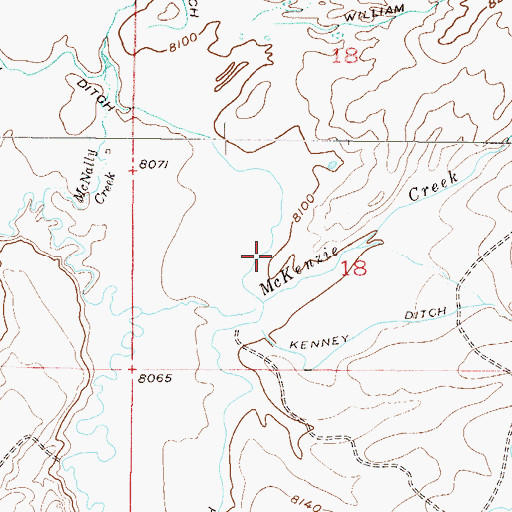 Topographic Map of Freeman Ditch, CO