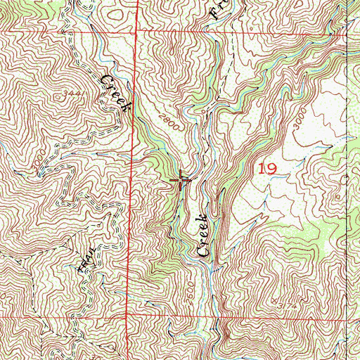 Topographic Map of Fredalba Creek, CA