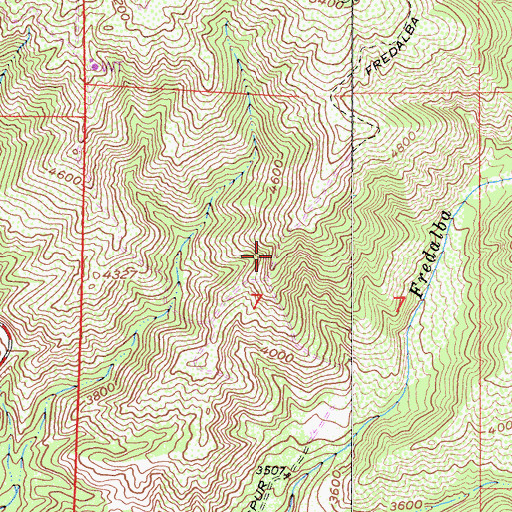 Topographic Map of Fredalba Trail, CA
