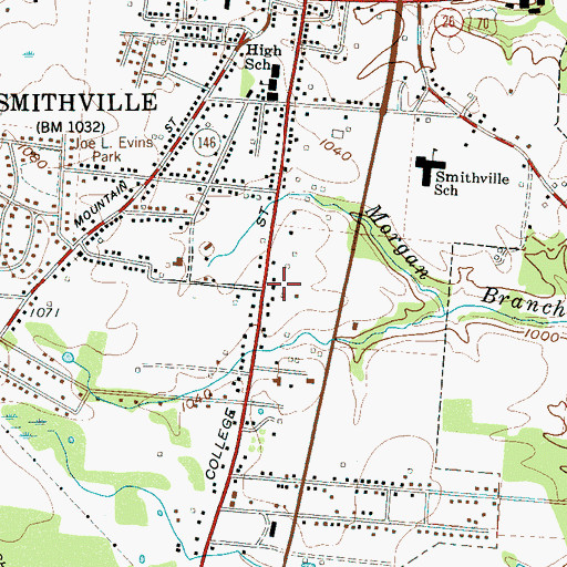 Topographic Map of McGuire Cemetery, TN