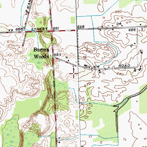Topographic Map of Mill Stream Farms, NY