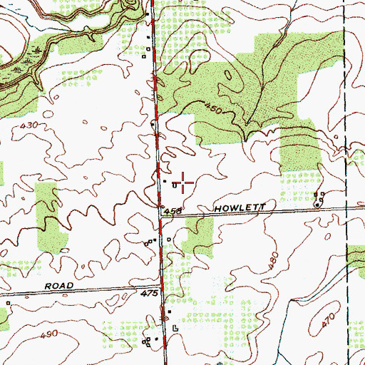 Topographic Map of Nice Farms, NY