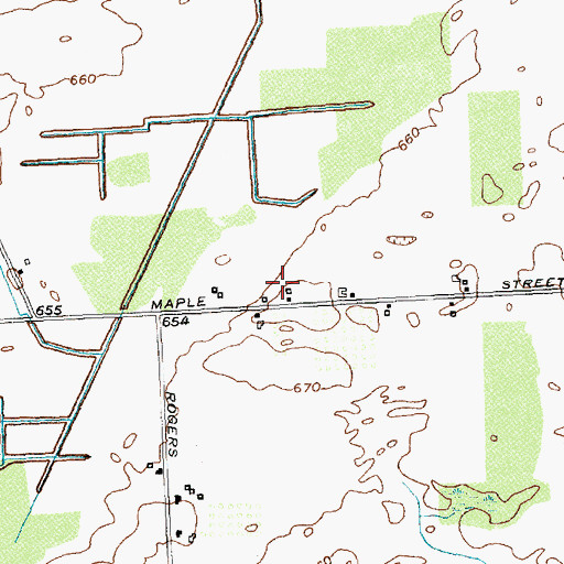 Topographic Map of Stymus Farms, NY