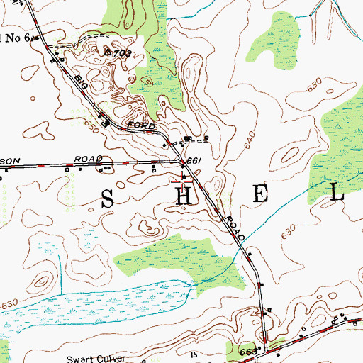 Topographic Map of Boyce Farms, NY