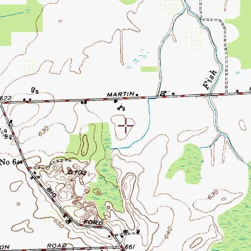 Topographic Map of Meadowbrook Farms, NY