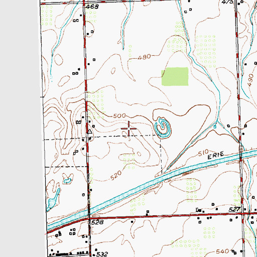 Topographic Map of Pettit Farms, NY