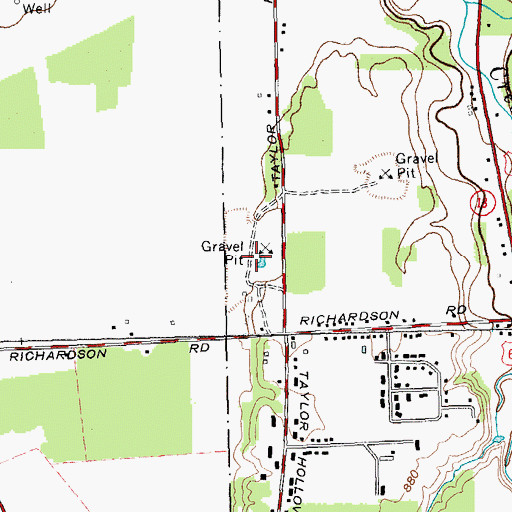 Topographic Map of Collins Pit, NY