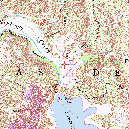 Topographic Map of Fremont Canyon, CA