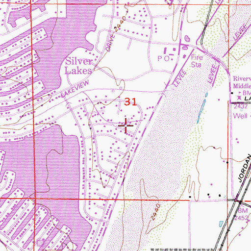 Topographic Map of Fremont Wash, CA