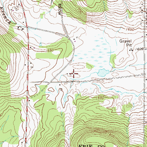 Topographic Map of Lind Farm, PA