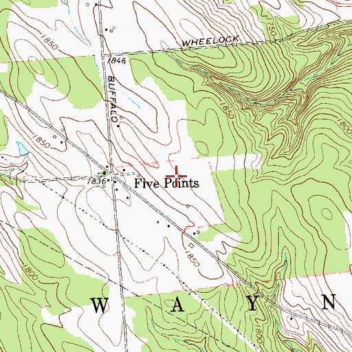Topographic Map of High Point Farms, PA