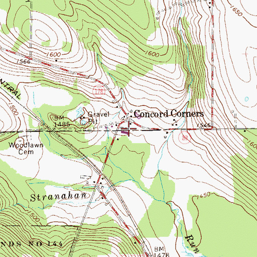 Topographic Map of Northrop Egg Farm, PA