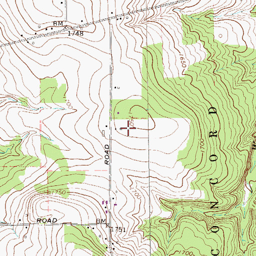 Topographic Map of Black Falcon Farm, PA