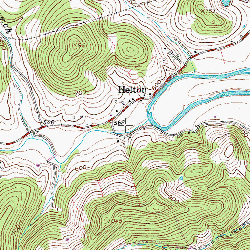 Topographic Map of Oakley Cemetery, TN