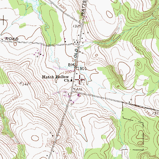 Topographic Map of Maplewood Cemetery, PA