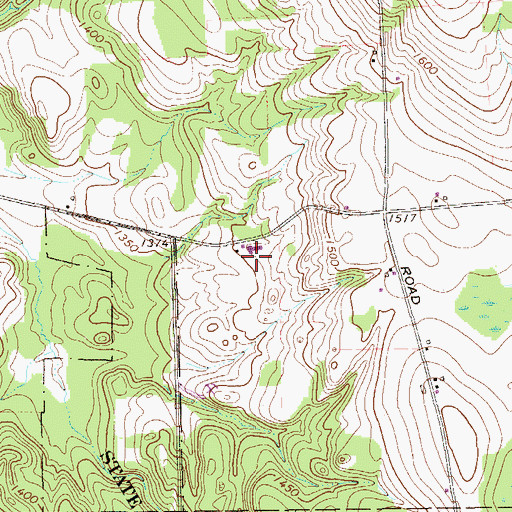 Topographic Map of Bisbee Farms, PA