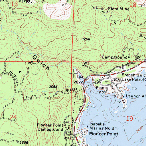 Topographic Map of French Gulch, CA