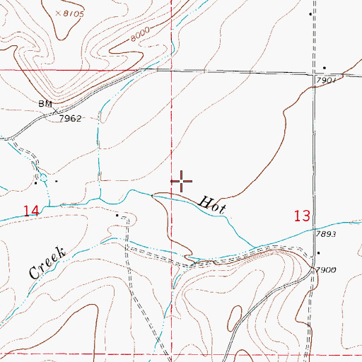 Topographic Map of Gallegos Ditch 1, CO