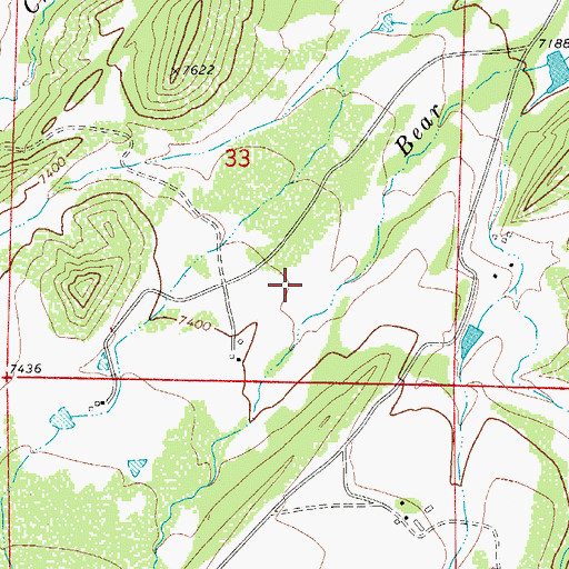 Topographic Map of Galvan Ditch, CO