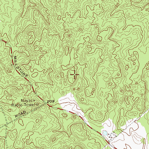 Topographic Map of Bridgehampton Pit, NY