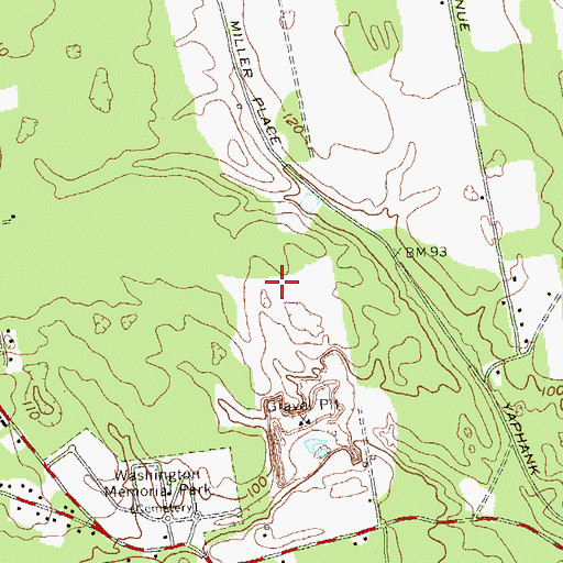Topographic Map of Coram Pit, NY