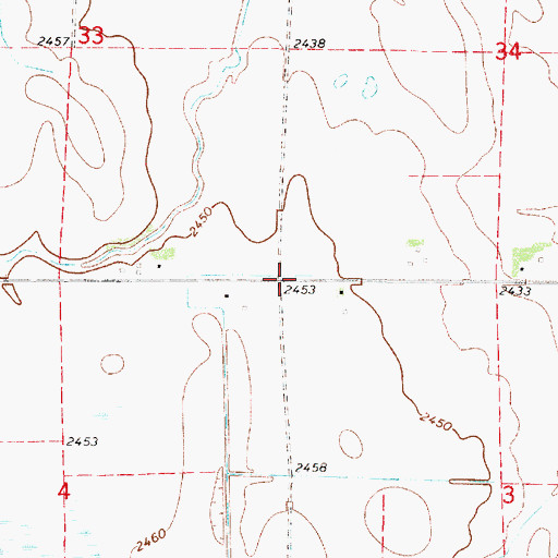 Topographic Map of Election Precinct 3, NE