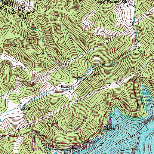 Topographic Map of Starnes Cemetery, TN
