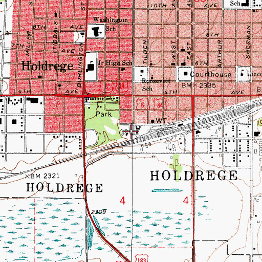 Topographic Map of Election Precinct 12, NE