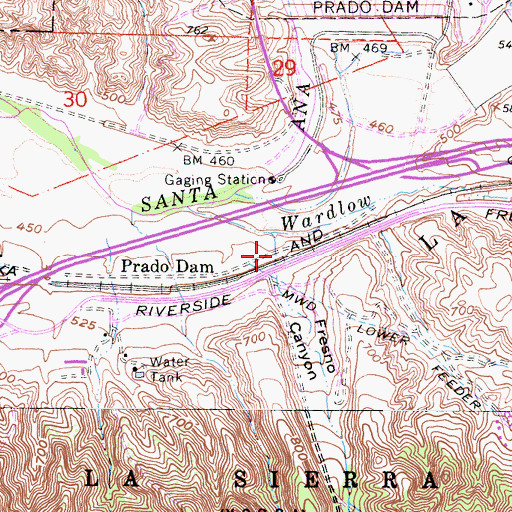 Topographic Map of Fresno Canyon, CA