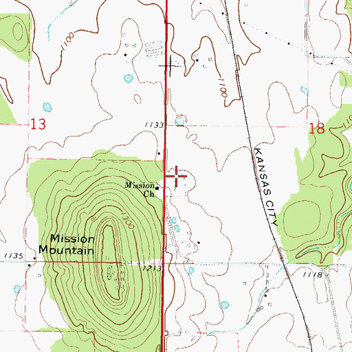 Topographic Map of Reverend Jesse Bushyhead Grave, OK