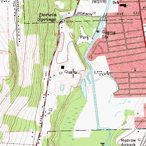 Topographic Map of South Onondaga Pit, NY