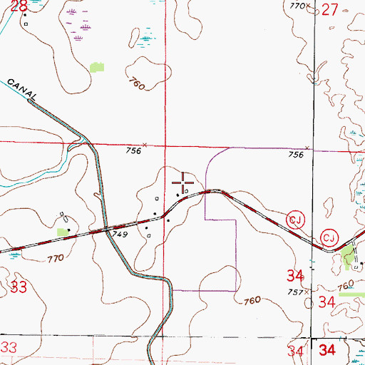 Topographic Map of Elfering Dairy Farm, WI