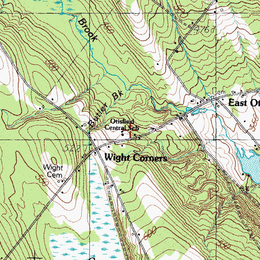 Topographic Map of Otisfield Central School (historical), ME