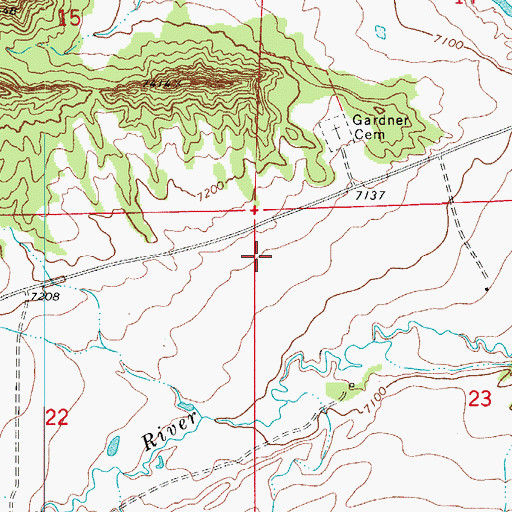 Topographic Map of Hamlet Ditch, CO