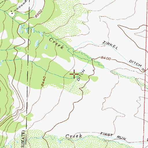 Topographic Map of Hard to Find Ditch, CO