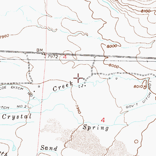 Topographic Map of Harry Hadden Ditch, CO