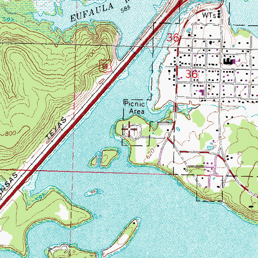 Topographic Map of Crowder Cemetery, OK