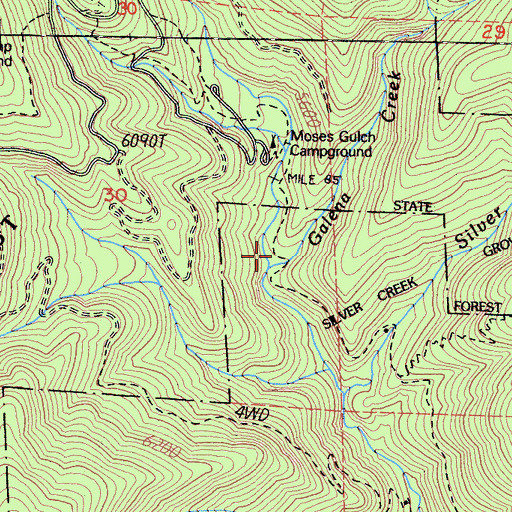 Topographic Map of Galena Creek, CA