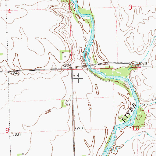 Topographic Map of J and L Farm, IA