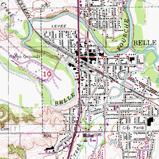Topographic Map of Butte County Courthouse, SD