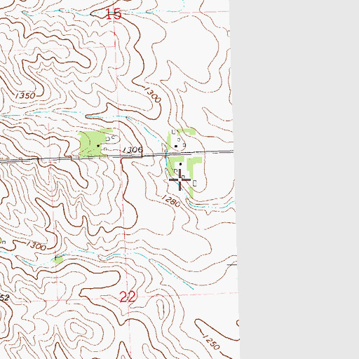 Topographic Map of Van Grootheest Farms, IA