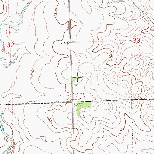 Topographic Map of Driesen Hog Farm, IA