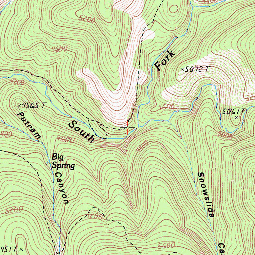 Topographic Map of Garfield Creek, CA