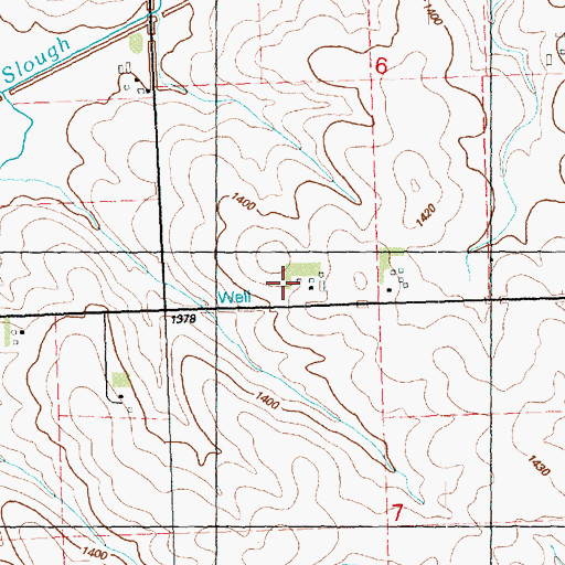 Topographic Map of Fedders Poultry Farm, IA